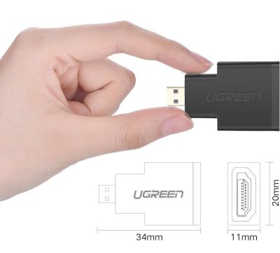 UGREEN Micro HDMI Male to HDMI Female Adapter – Black