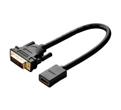 UGREEN DVI to HDMI Cable Adapter 15cm | Male to Female | 1080p Full HD – Black