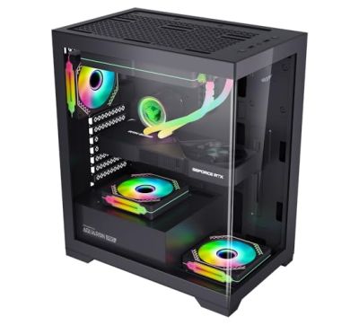 Armaggeddon Aquaron Pro ATX Gaming Case - Black