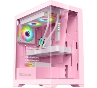 Armaggeddon Aquaron Pro ATX Gaming Case - Pink