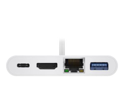 Goobay USB-C Multiport Adapter (HDMI + Ethernet, PD) - White