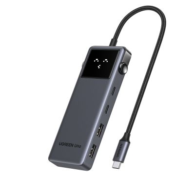 UGREEN 6-in-1 Type-C Hub with 4K HDMI, 100W PD and 10Gbps USB Ports – Grey