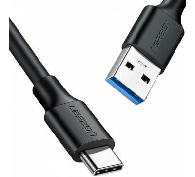 UGREEN Type-C to USB 3.0 Cable 2m – Fast Charging 3A, 5Gbps Sync – Black
