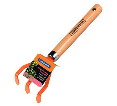 Tramontina Hand Cultivator 3 tooth, wooden handle