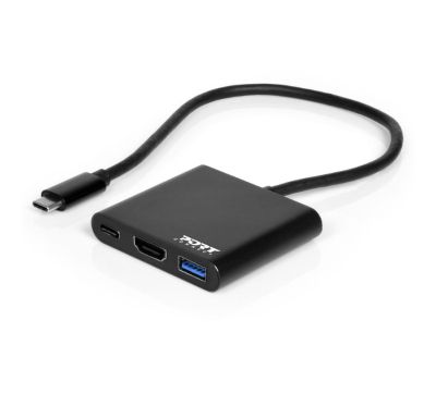 Port USB Type-C to 1 x HDMI|1 x USB3.0|1 x Type-C 60W PD Dock - Black
