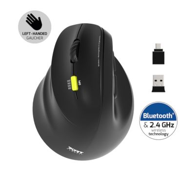 Port Connect Ergo Shape Rechargeable Wireless Mouse