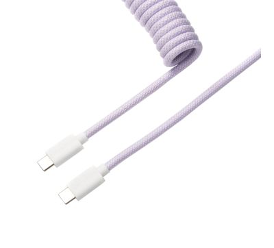 Keychron Coiled Aviator Cable - Light Purple/Straight