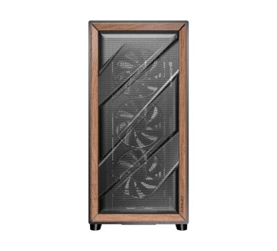 Antec FLUX ATX WOOD Mid Tower Gaming Chassis – Black