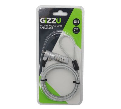 Gizzu Secure Wedge Code Cable Lock 1.8m