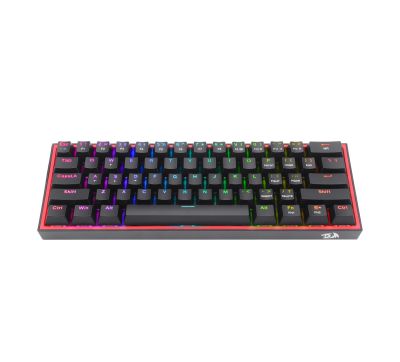 Redragon K616 FIZZ Pro 61-Key RGB Mechanical Gaming Keyboard – Black (60, RGB, Wireless/Wired, Hot-Swappable)