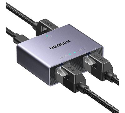UGREEN 1-to-2 Gigabit Ethernet Splitter, 1000Mbps LAN Network Adapter