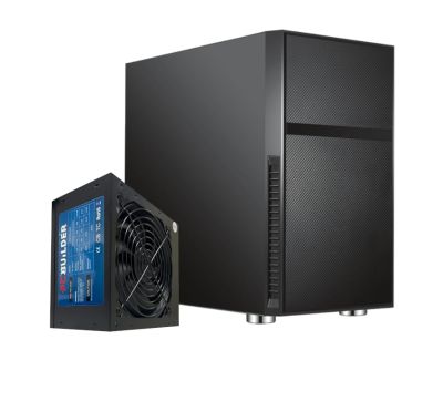 PCBuilder Black Box Micro-ATX Chassis + 300W PSU