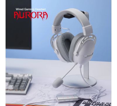 REDRAGON Over-Ear AURORA Gaming Headset - White