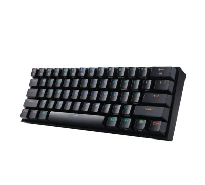REDRAGON DRACONIC PRO Mechanical 61 Key|Bluetooth 5.0|RF|RGB Rechargable Battery|Type-C Charging Cable Gaming Keyboard - Black
