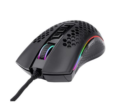REDRAGON STORM 12400DPI 7 Buttons|Ergonomic Design|P3327 Optical Sensor|Lightweight Body|RGB Backlit gaming Mouse - Black