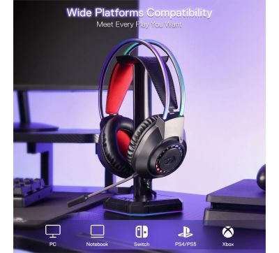 Redragon SCREAM Over-Ear RGB Gaming Headset - Black