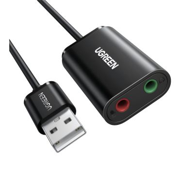 UGREEN USB to 3.5mm External Stereo Sound Adapter - Black