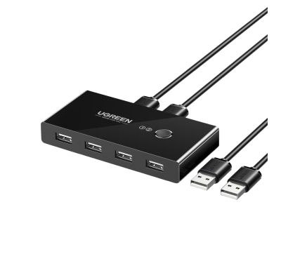 UGREEN USB 2.0 4-Port Switch Box, with 1.5m USB Cables